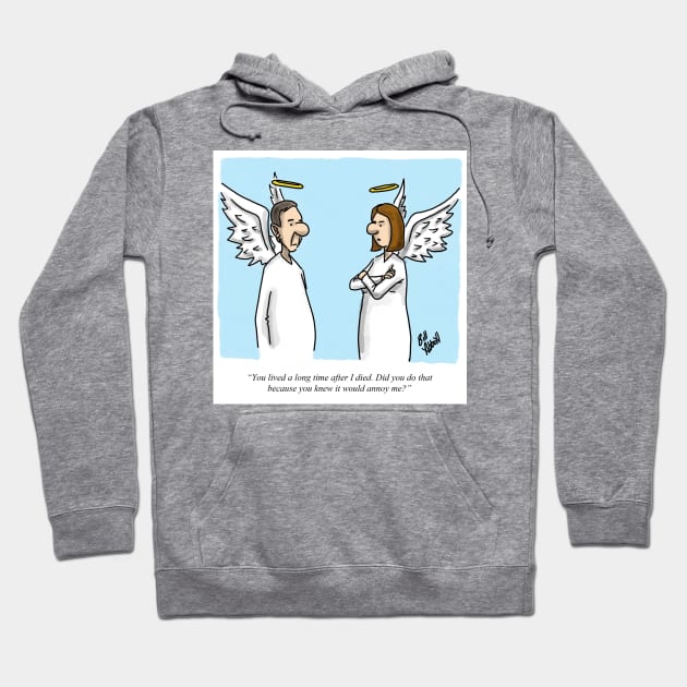 Classic Husband and Wife Angels Cartoon Hoodie by abbottcartoons